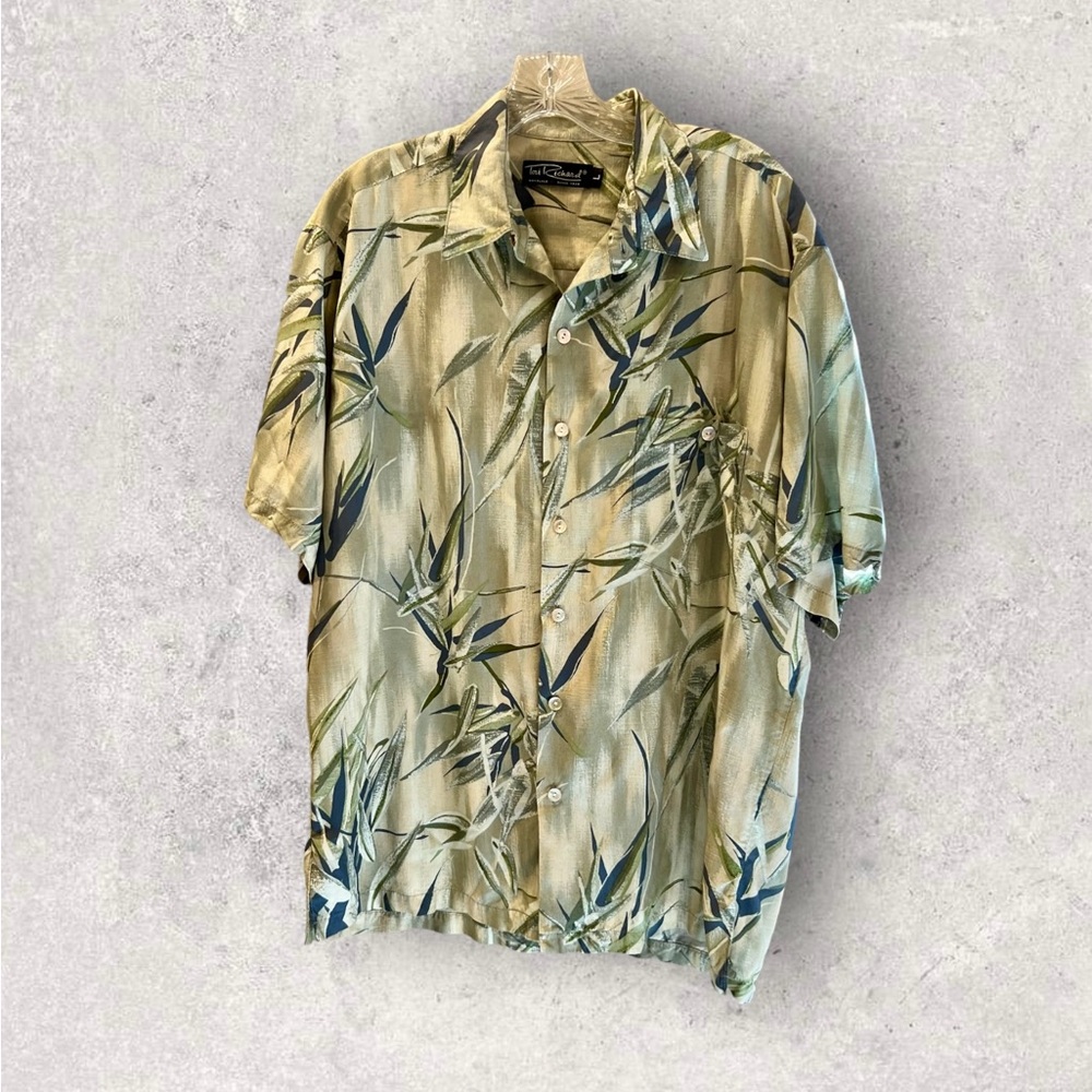 TORI RICHARD HONOLULU Hawaiian Short Sleeve Button Hawaiian Shirt Men Large